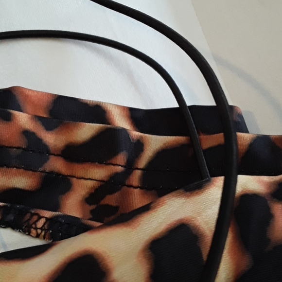 Leopard Print Bodycon Spaghetti Strap Dress - Picture 3 of 5